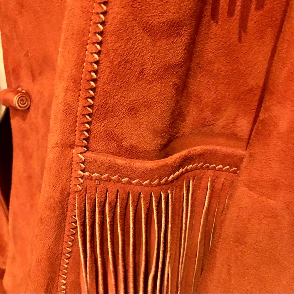 1950 Western Desert Suede fringe leather jacket pants skirt suit H Bar C museum - Picture 9 of 16
